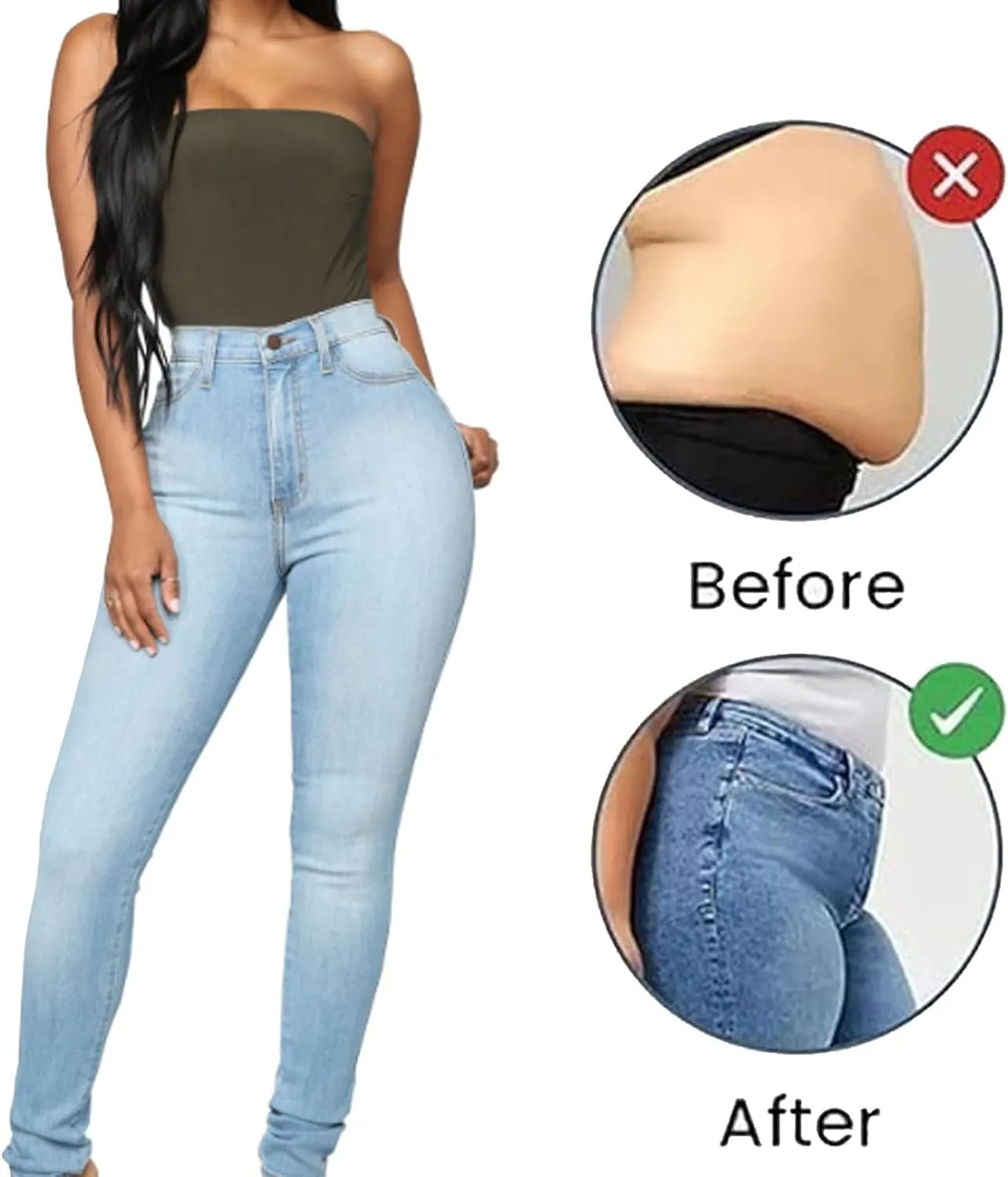 Akapi Jeans Mujer, Pantalones para Mujer, Jean Levanta Cola, High Waisted Stretch Jeans for Women
