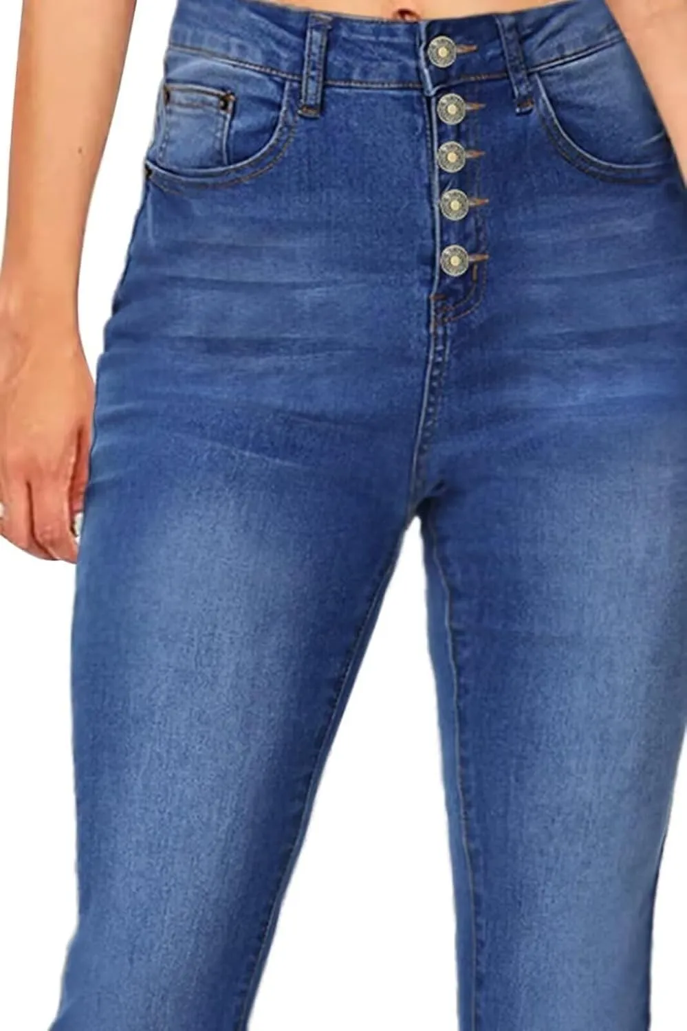 AMRSPENG Women's Black Bell Bottom Jeans for Women Flare Jeans High Waist Bootcut Jeans for Women Stretch Bell Bottom Pants