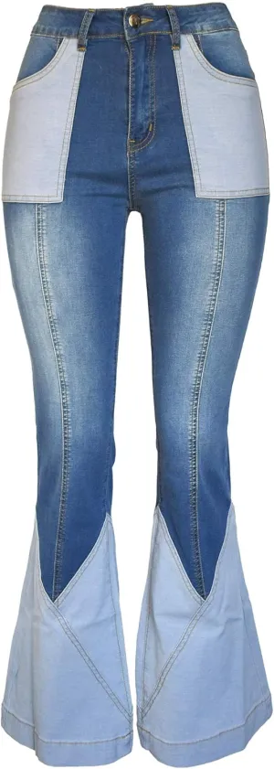 Aodrusa Women Frayed Patch Jeans High Waist Raw Hem Denim Y2k Pants Boyfriend