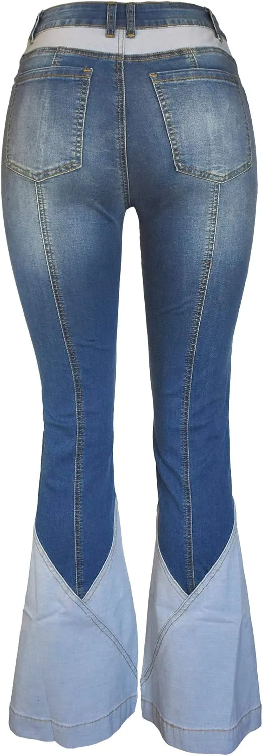 Aodrusa Women Frayed Patch Jeans High Waist Raw Hem Denim Y2k Pants Boyfriend