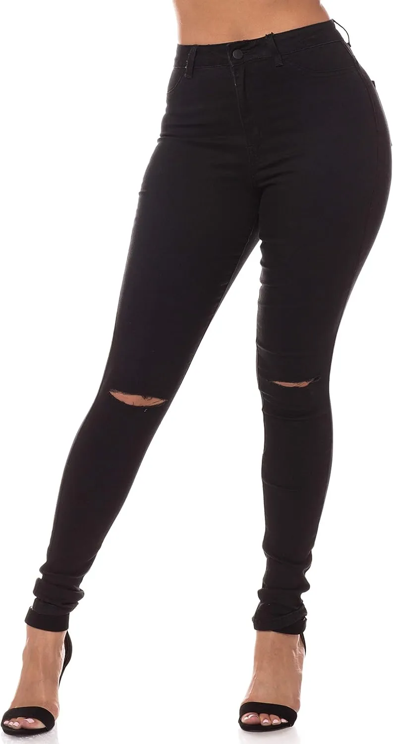 Aphrodite High Waisted Jeans for Women - High Rise Stretch Skinny Womens Knee Distressed Ripped Jeans