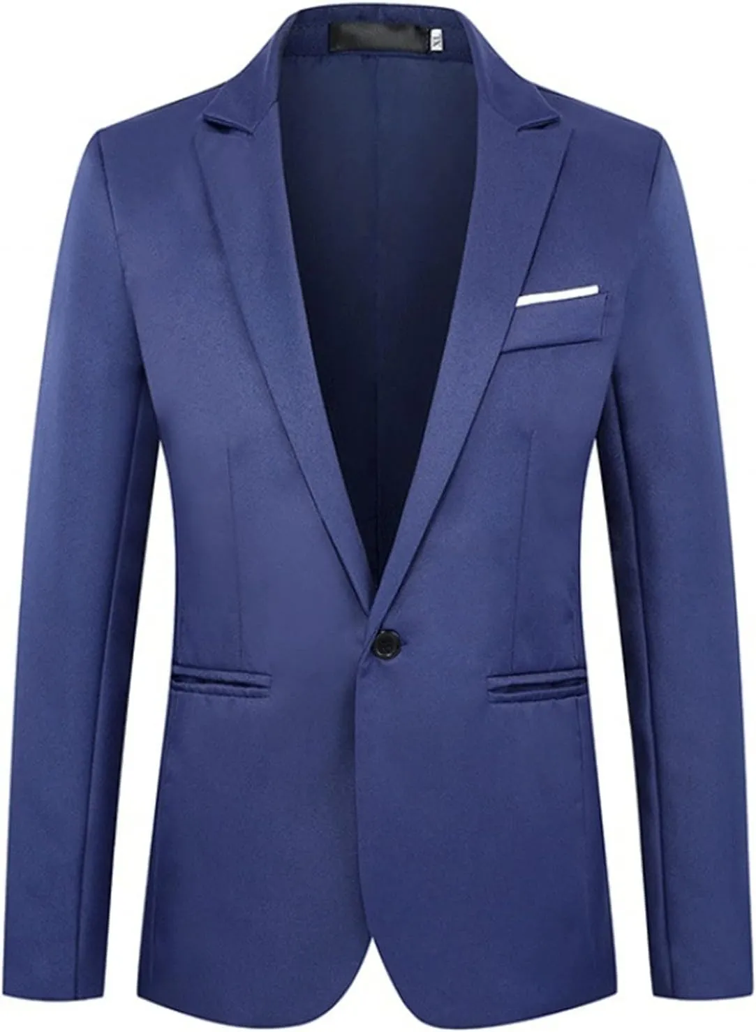 Blazer for Men Slim Fit Business Casual Tuxedo Blazers Sport Coat One Button Travel Blazer Lightweight Suit Jacket