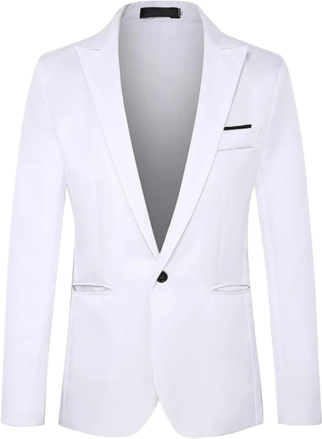 Blazer for Men Slim Fit Business Casual Tuxedo Blazers Sport Coat One Button Travel Blazer Lightweight Suit Jacket