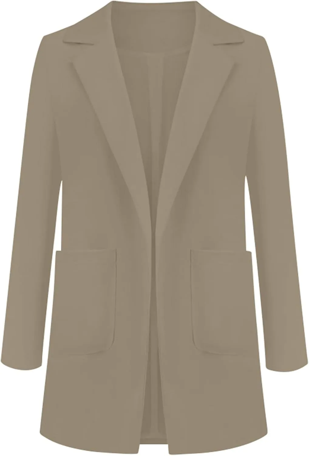 Blazers for Women 2024 Winter Open Front Long Sleeve Work Jackets Coat Business Casual Lapel Suit Jacket with Pocket