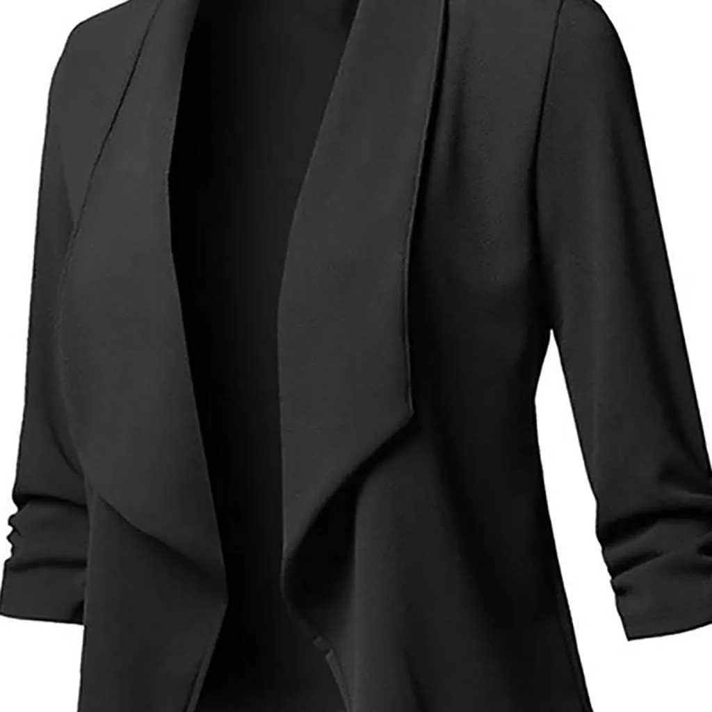 Blazers for Women 2025 Business Casual Office Work Suit Lightweight Elegant 3/4 Sleeve Lapel Blazer Summer Jacket Tops