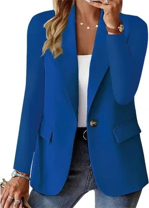 Blazers for Women 2025 Trendy Button Down Long Sleeve Jackets Casual Open Front Blazer Business Work Office Blazers
