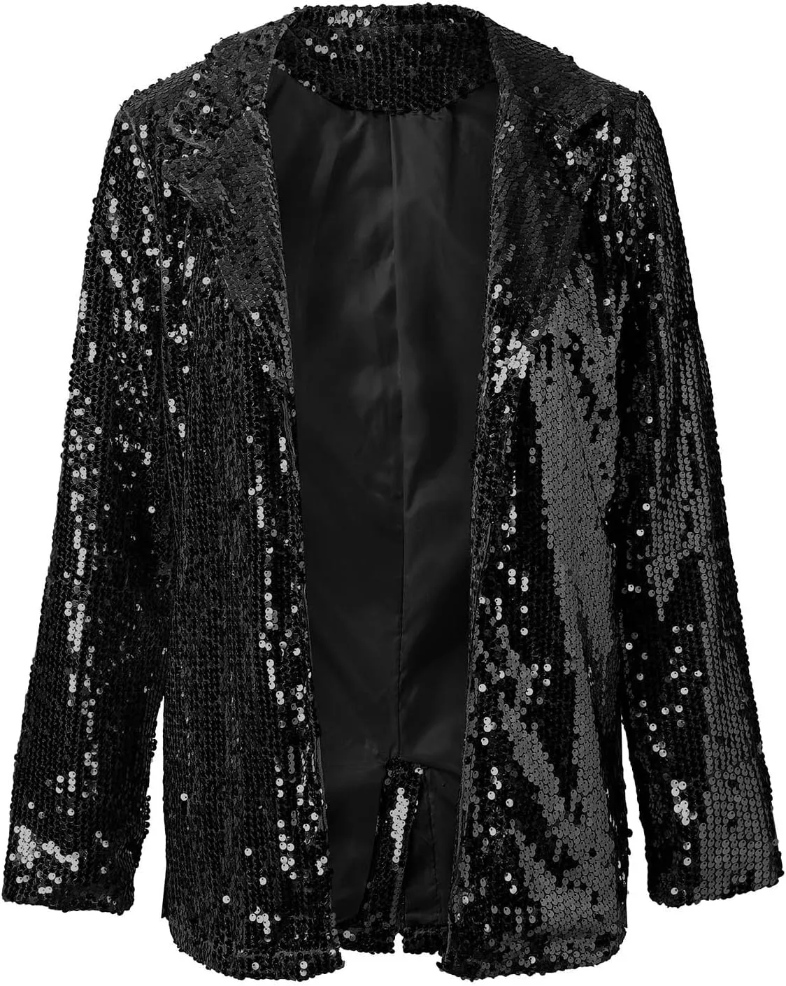 Blazers for Women 2025 Trendy Sequin Jacket Open Front Long Sleeve Glitter Party Suit Jackets Lightweight Elegant Tops