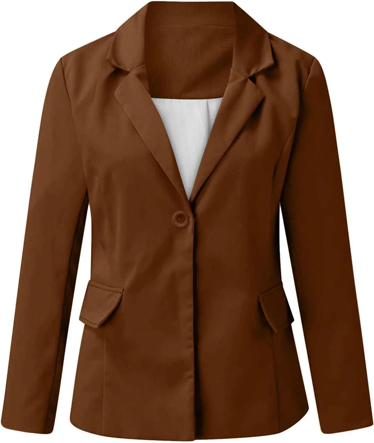 Blazers for Women Business Casual Long Sleeve Jackets Open Front Notch Lapel Blazer Work Suit Plus Size Cardigan Coat