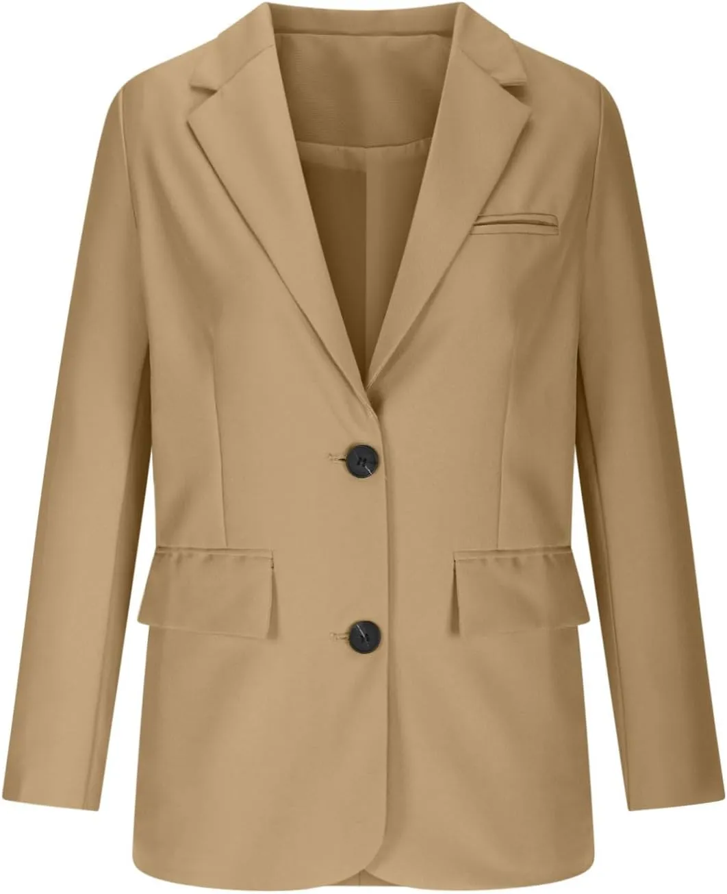 Blazers for Women Casual Open Front Long Sleeve Work Office Blazer Jacket Fashion Button Lapel Blazer with Pockets