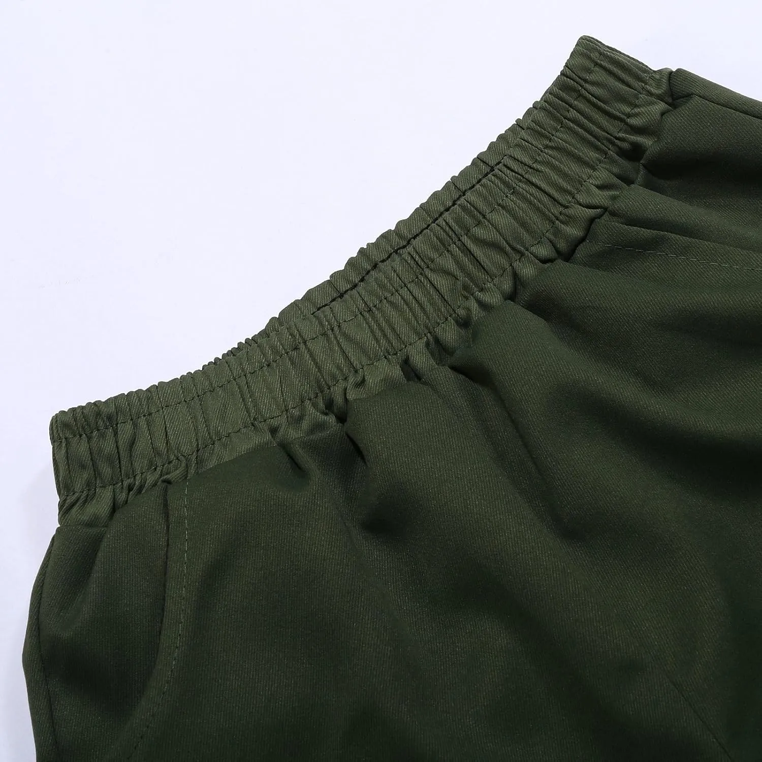 Boy's Baggy Cargo Shorts Straight Leg Cool Shorts Flap Pocket Letter Patched Short