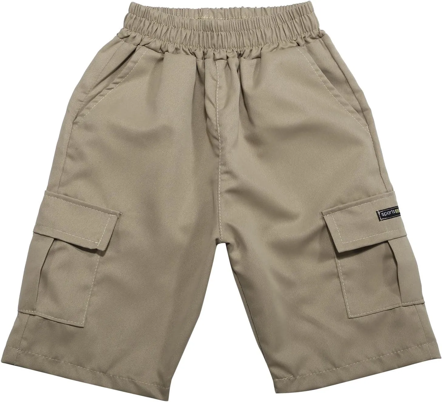 Boy's Baggy Cargo Shorts Straight Leg Cool Shorts Flap Pocket Letter Patched Short