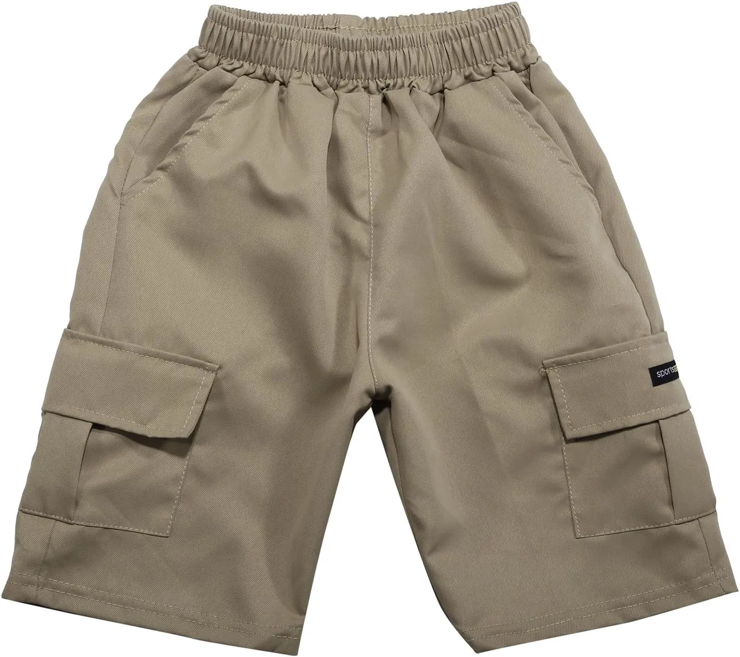 Boy's Baggy Cargo Shorts Straight Leg Cool Shorts Flap Pocket Letter Patched Short