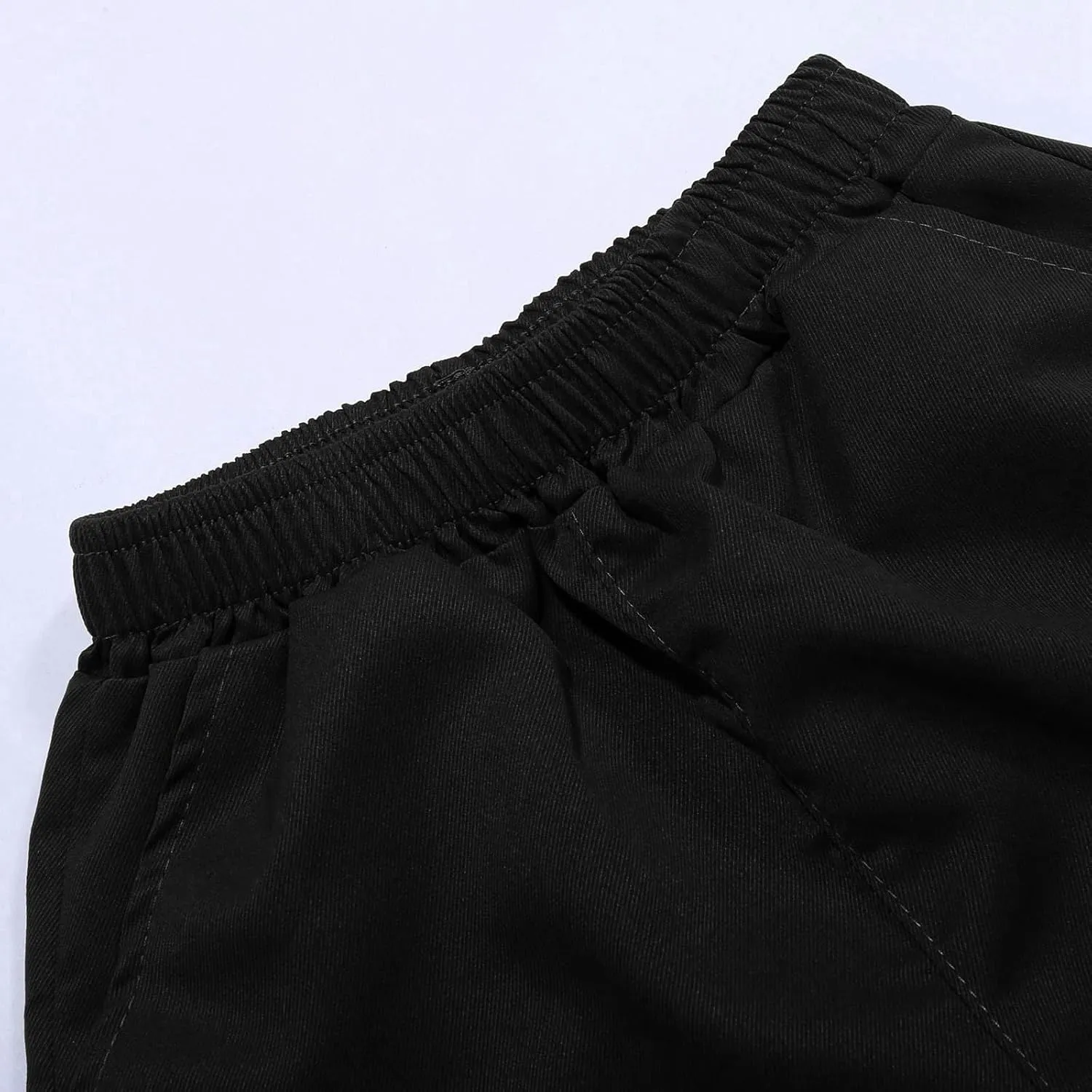 Boy's Baggy Cargo Shorts Straight Leg Cool Shorts Flap Pocket Letter Patched Short
