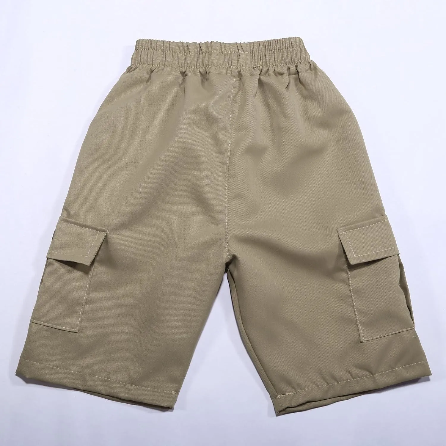 Boy's Baggy Cargo Shorts Straight Leg Cool Shorts Flap Pocket Letter Patched Short