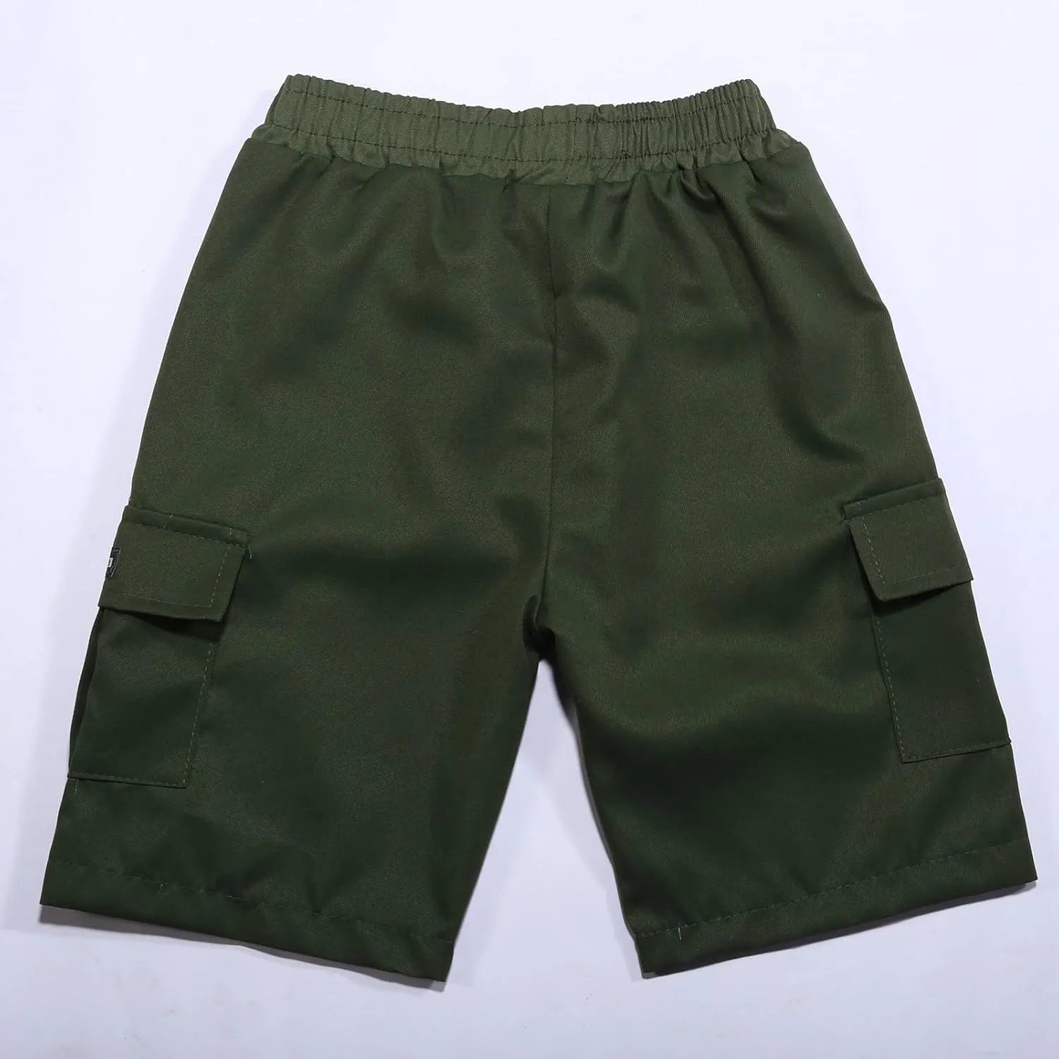 Boy's Baggy Cargo Shorts Straight Leg Cool Shorts Flap Pocket Letter Patched Short