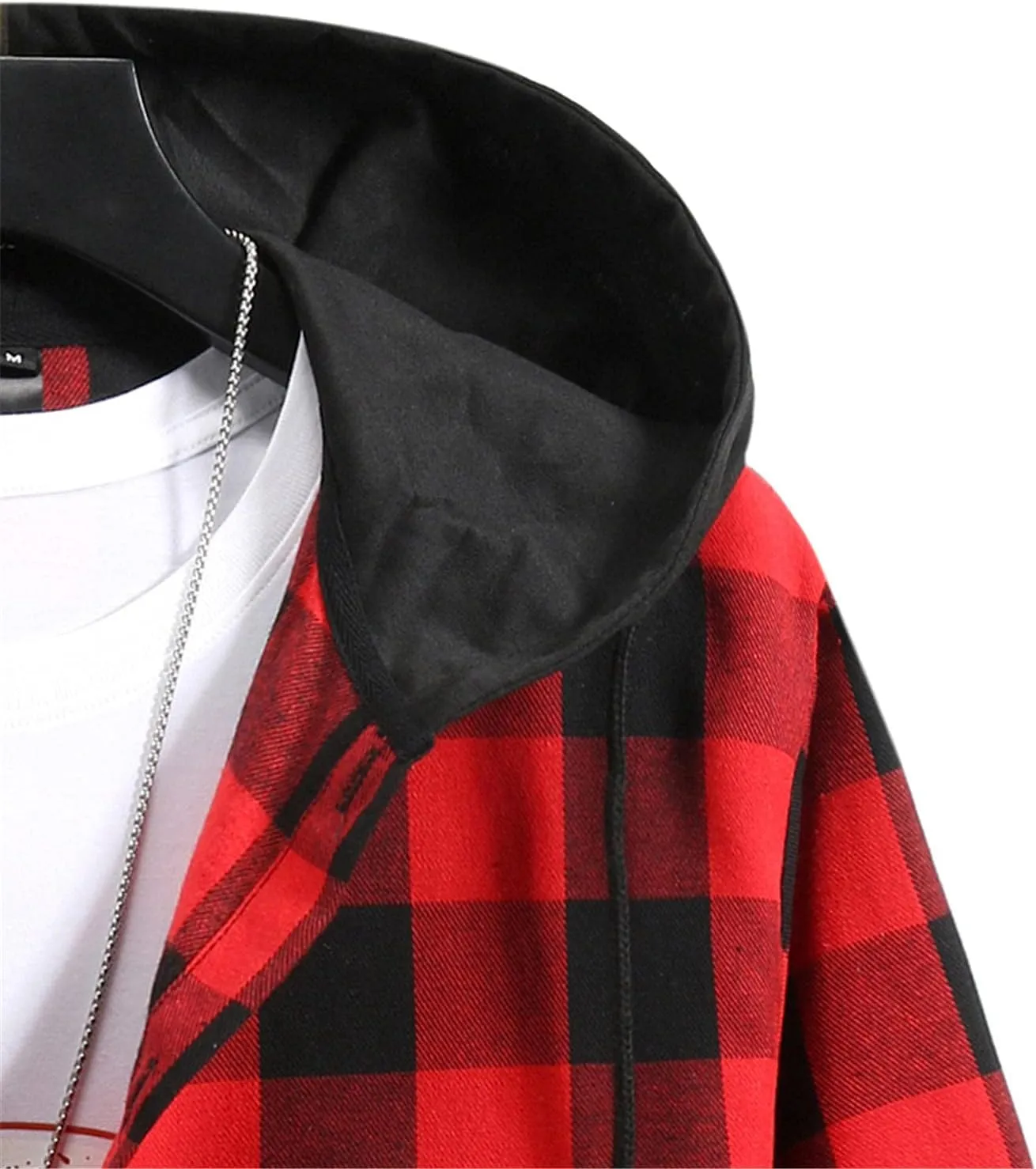 Burband Mens Flannel Hoodies Shirts Long Sleeve Button Down Plaid Jackets Casual Lightweight Checkered Sweatshirt with Hood