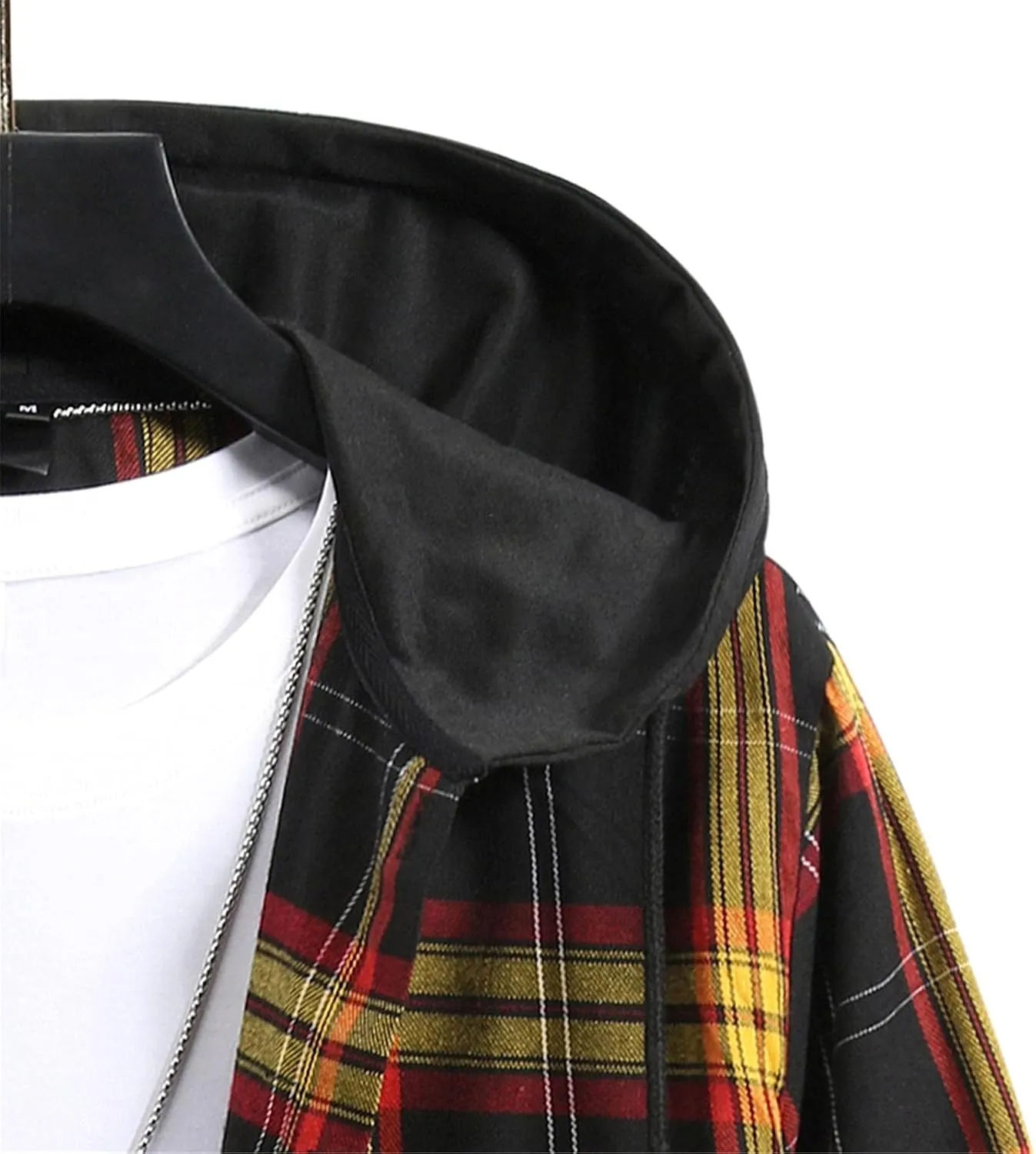 Burband Mens Flannel Hoodies Shirts Long Sleeve Button Down Plaid Jackets Casual Lightweight Checkered Sweatshirt with Hood