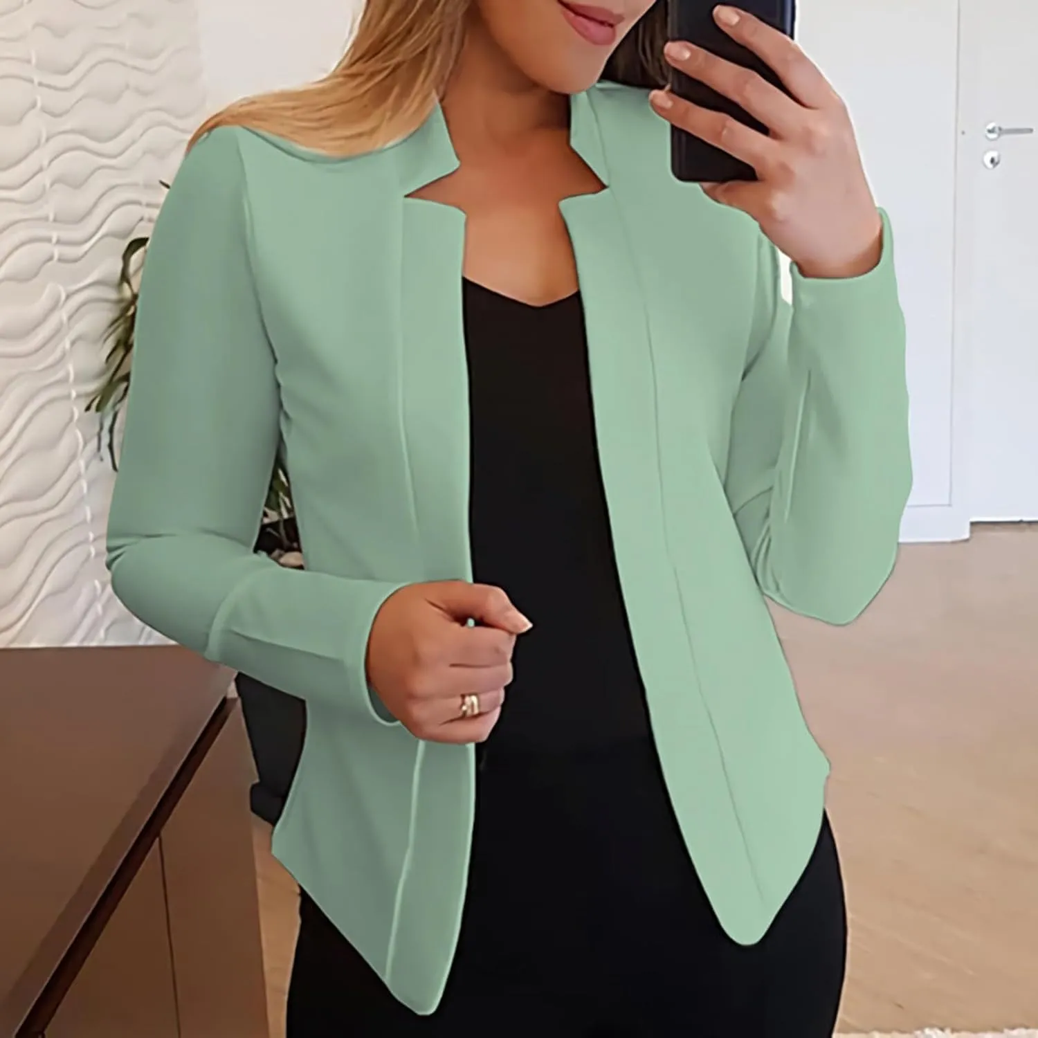 Business Suits for Women 2024 Causal for Women Tops Open Front Work Fall Winter Coat Baggy Oversized Cardigan