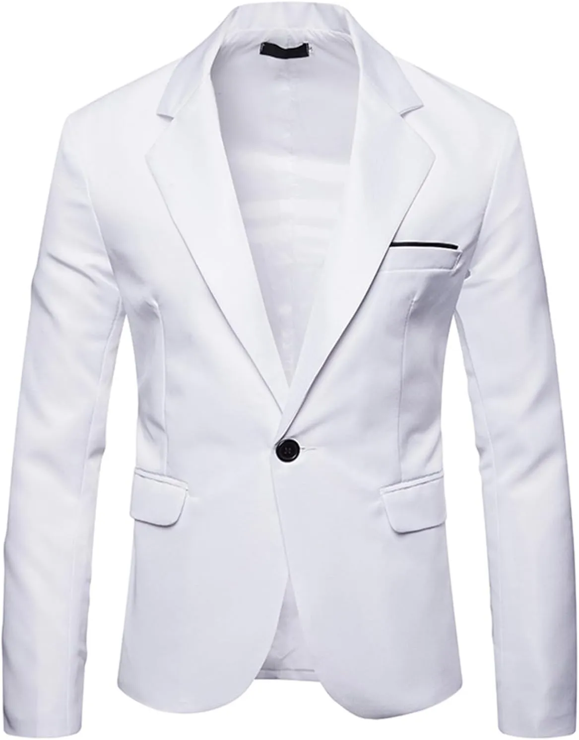 Casual Blazer for Men One Button Slim Fit Suit Jacket Business Fashion Lightweight Sport Coat Solid Color Suit Blazers