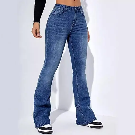 Celestias Lift Jeans, Womens Curvy High Waist Tummy Control Stretch Butt Lifting Flare Skinny Jeans