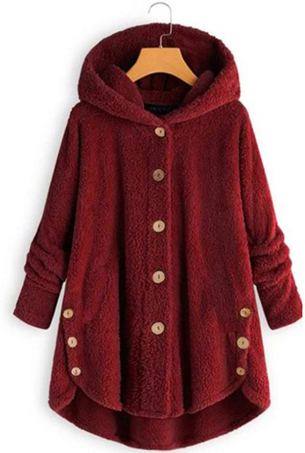 Comfy Warm Plus Size Sherps Jackets Sleeve Plus Size Women Women'S Coat Oversized Long Sherps Hoodie Shirt Jacket