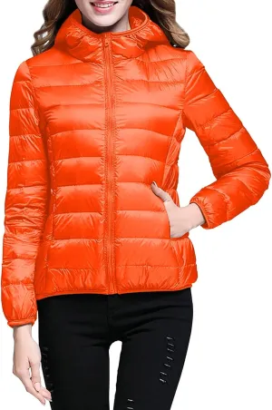 cooki Puffer Coat Women with Hood Quilted Jackets for Women Winter Packable Puffer Jacket Lightweight Down Coat Plus Size