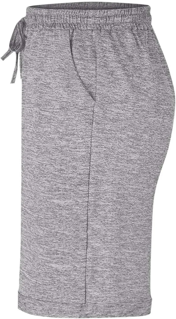 Cotton Sweat Shorts with Pockets for Women 10" Athletic Lounge Sports Workout Bermuda Knee Shorts