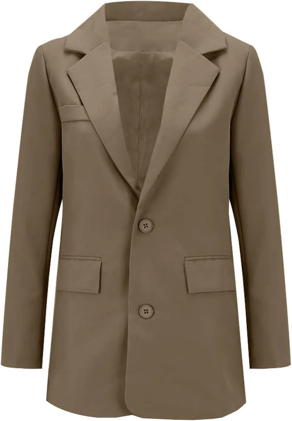 Cropped Suit Jacket Women Tweed Women Blazers Long Sleeve Causal Winter Coat Loose Fit With Pockets Blazers