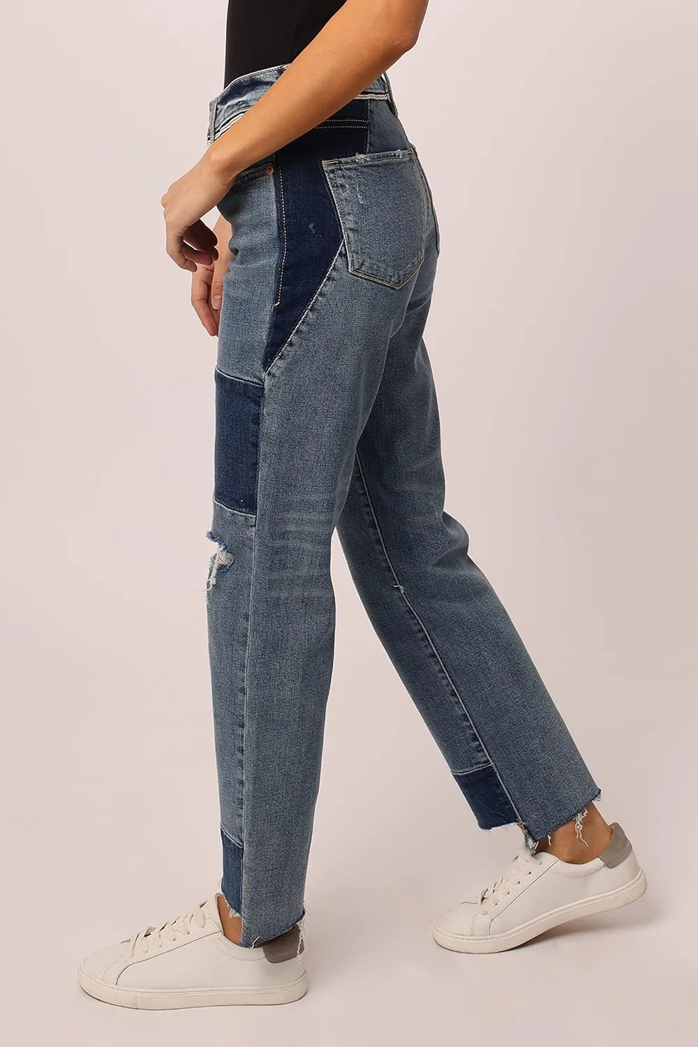DEAR JOHN Jodi Women's Jeans Straight Leg High Rise Cropped Inseam