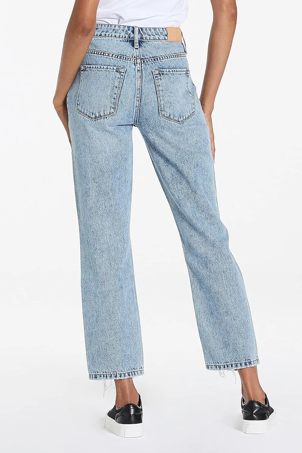 DEAR JOHN Jodi Women's Jeans Straight Leg High Rise Cropped Inseam