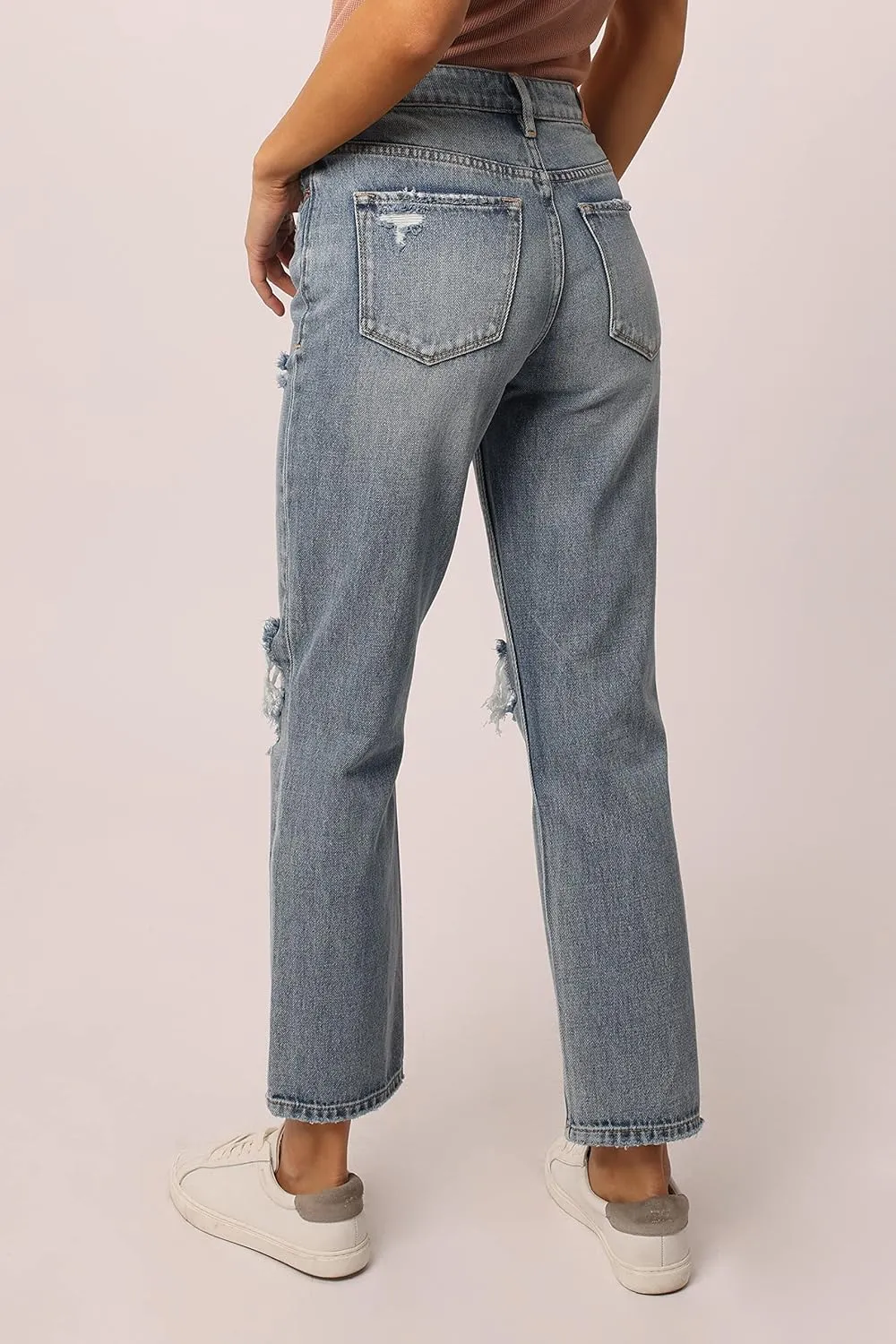 DEAR JOHN Jodi Women's Jeans Straight Leg High Rise Cropped Inseam