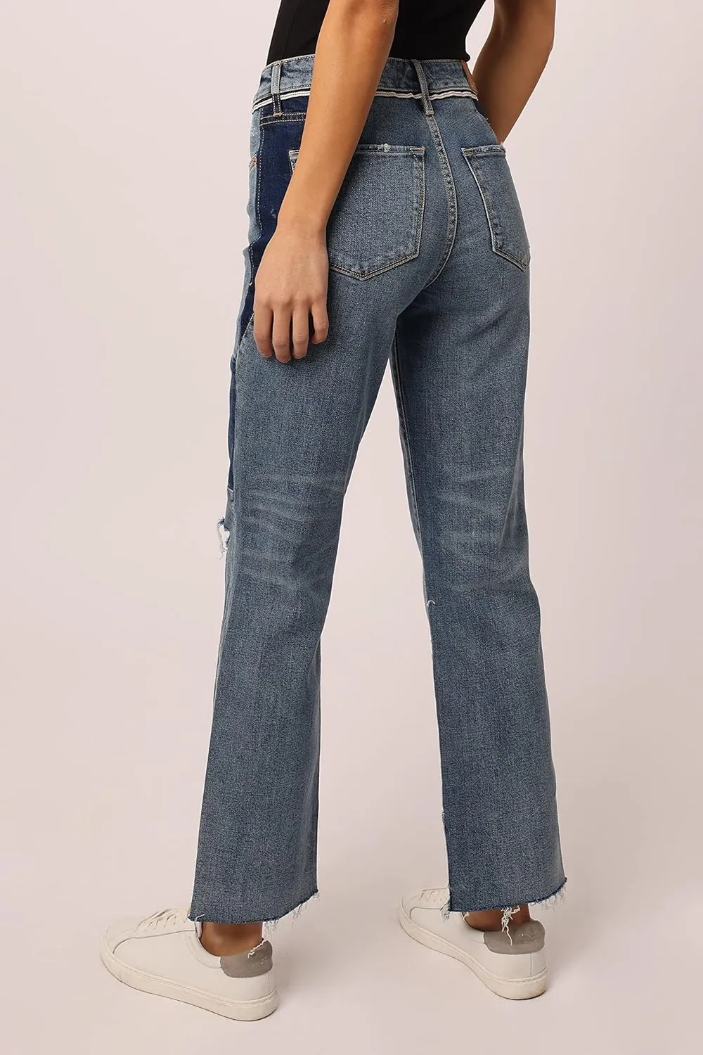 DEAR JOHN Jodi Women's Jeans Straight Leg High Rise Cropped Inseam