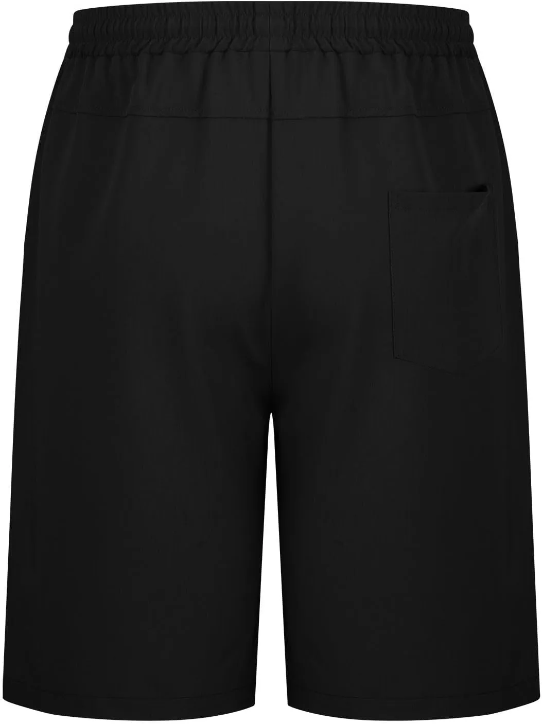 Dgoopd Mens Shorts Casual Stretch Cotton Athletic Summer Beach Shorts Elastic Waist Drawstring Casual Shorts with Pocket