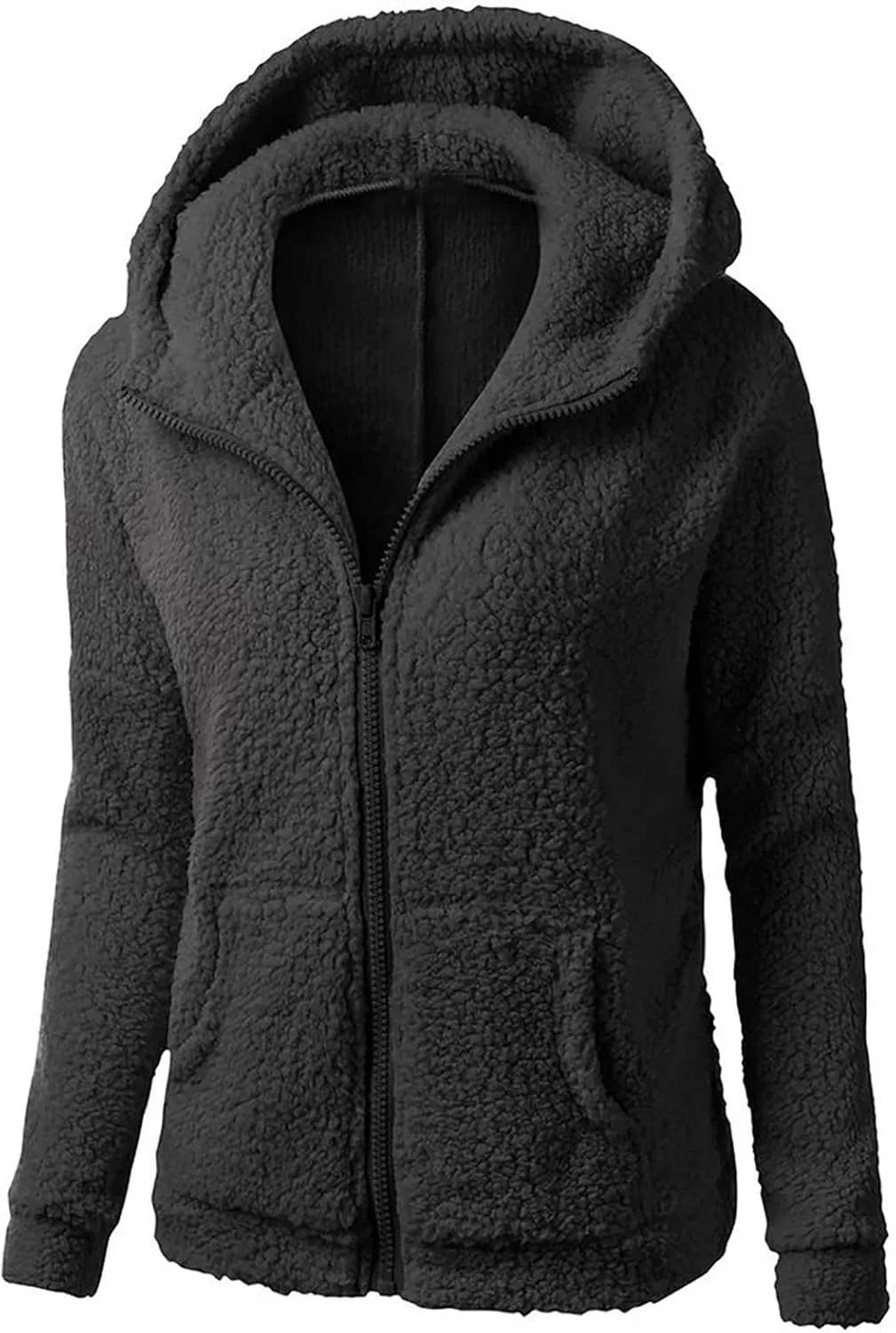 Fall Jackets for women 2024 Faux Fur Sherpa Jacket Fuzzy Hooded Jacket Winter Coats Shearling Outwear Shaggy Coat