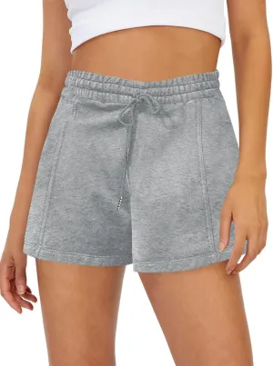 Fisoew Women's Sweat Shorts High Waisted Athletic Shorts Summer Casual Drawstring Loose Lounge Shorts with Pockets