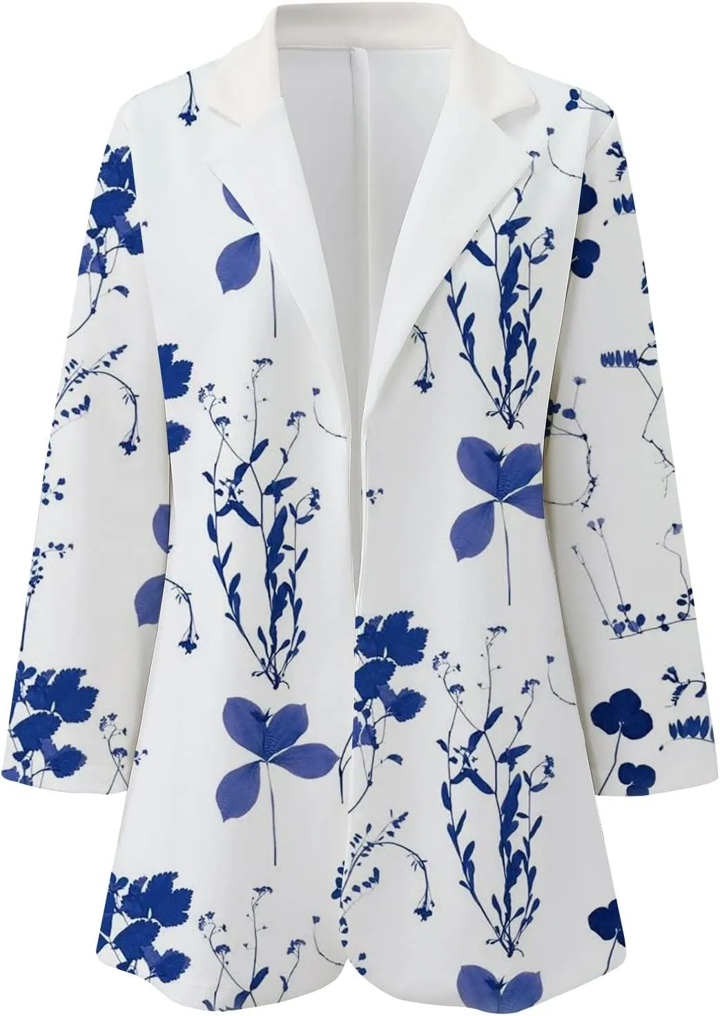 Floral Blazers for Women Long Sleeve Trendy Casual Open Front Printed Dressy Fitted Suit Jackets