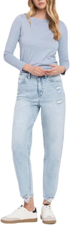 Flying Monkey - Super High Rise Barrel Leg Jeans - F5677