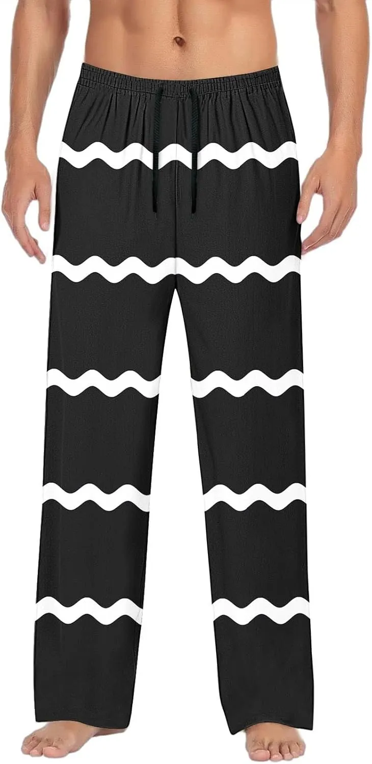 for Mens Summer Fall Graphic Loose Fit Pleated Straight Leg Long Leg Pants Mens 2025 Y2K