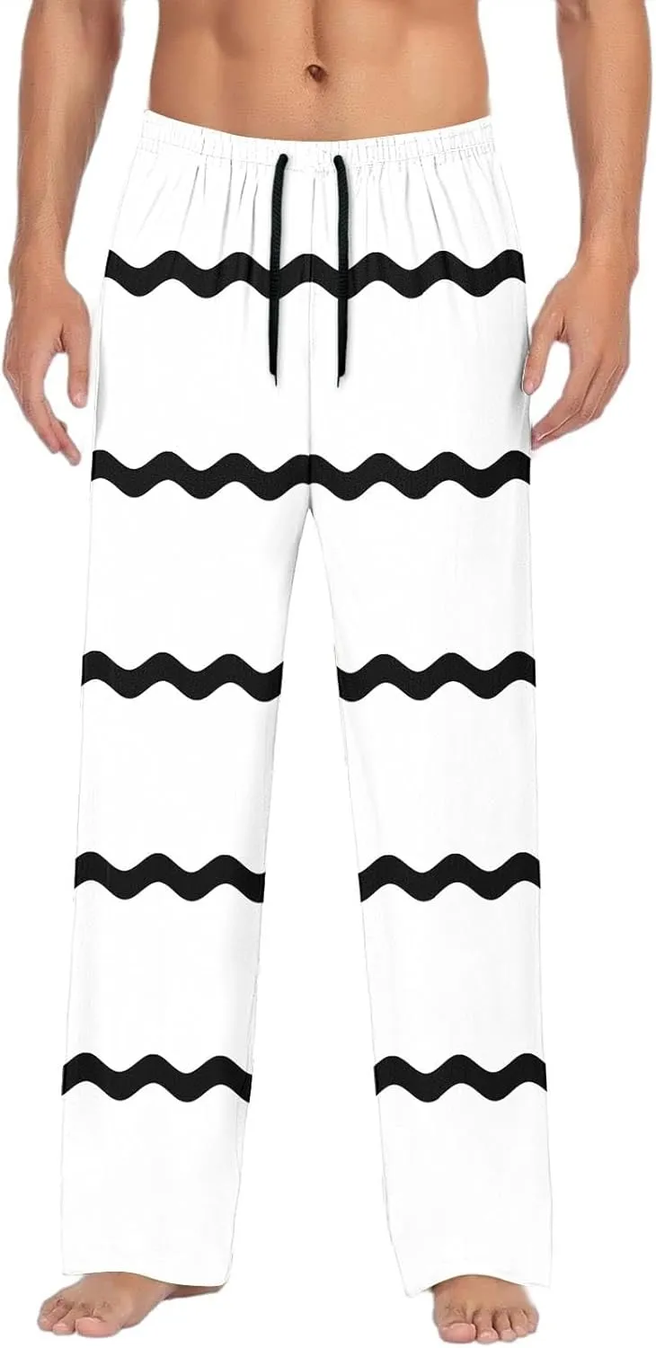for Mens Summer Fall Graphic Loose Fit Pleated Straight Leg Long Leg Pants Mens 2025 Y2K