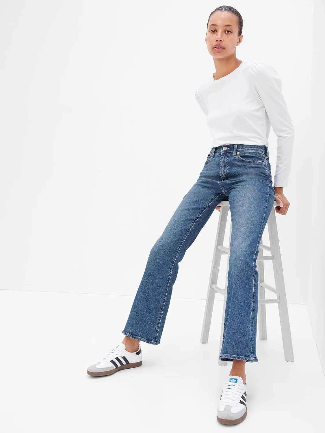 GAP Women's High Rise Flare Denim Jeans
