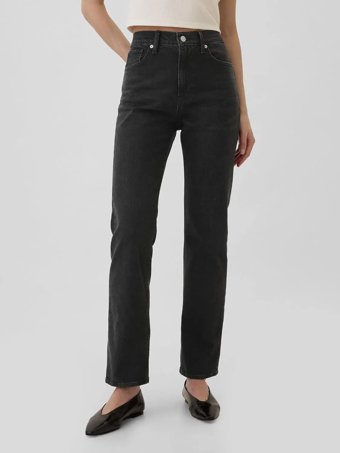 GAP Women's High Rise Straight Fit Denim Jeans