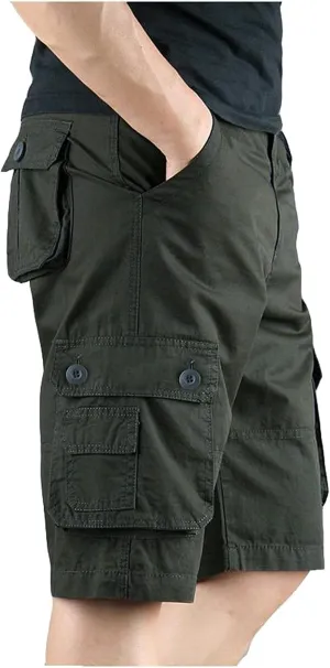 GIERIDUC Men's Hiking Cargo Shorts Quick-Dry Outdoor Athletic Pants Travel Fishing Golf Tactical Shorts with Multi Pockets