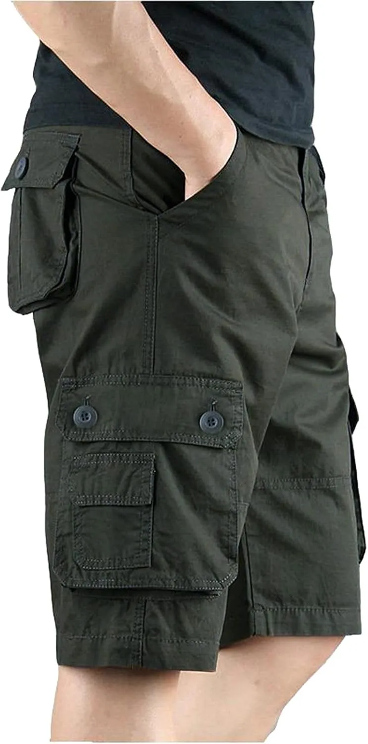 GIERIDUC Men's Hiking Cargo Shorts Quick-Dry Outdoor Athletic Pants Travel Fishing Golf Tactical Shorts with Multi Pockets