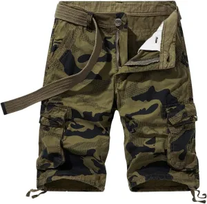GIERIDUC Men's Hiking Tactical Shorts Outdoor Cargo Shorts Casual Lightweight Quick Dry Camo Hiking Fishing Athletic Shorts