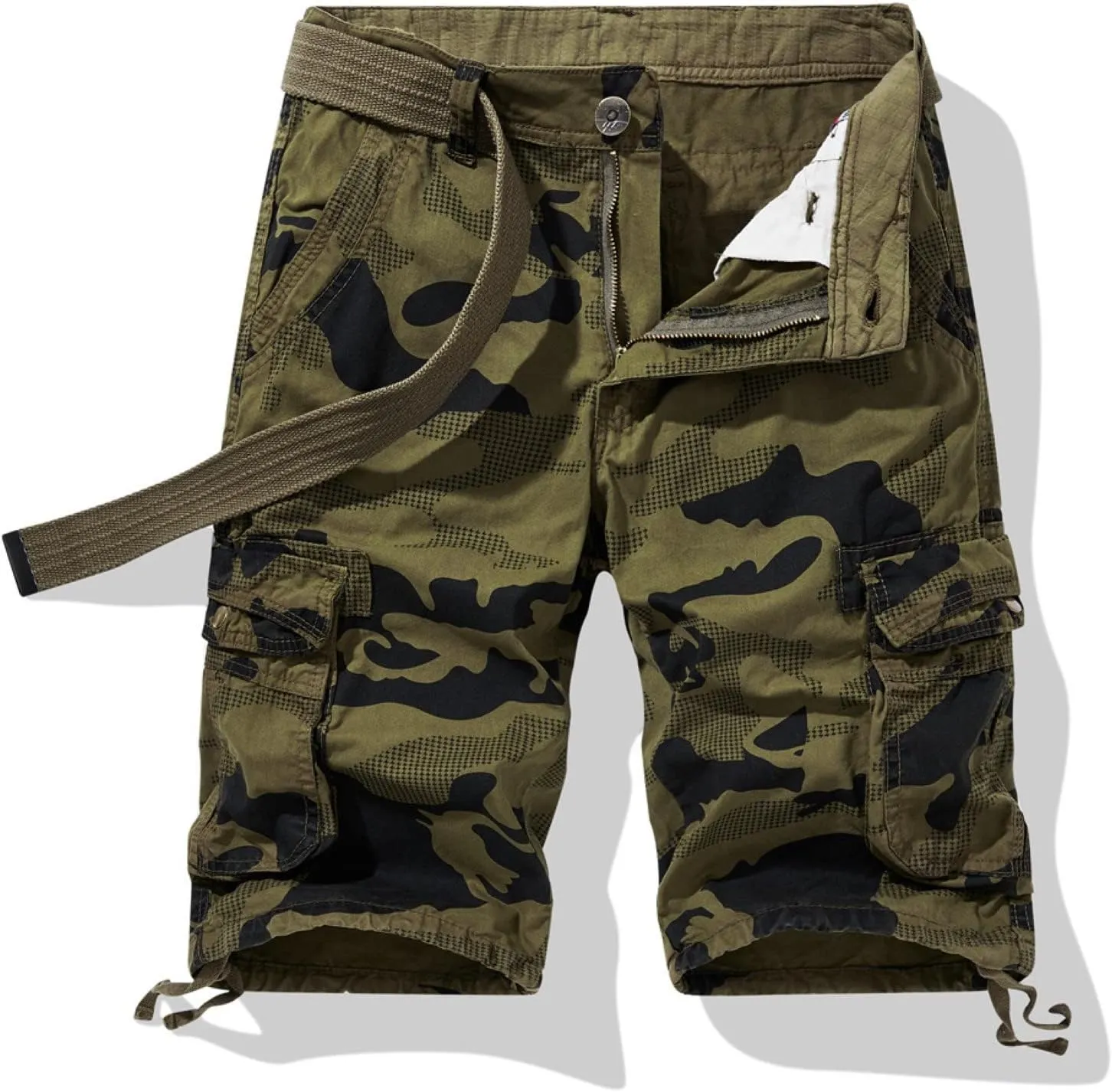 GIERIDUC Men's Hiking Tactical Shorts Outdoor Cargo Shorts Casual Lightweight Quick Dry Camo Hiking Fishing Athletic Shorts