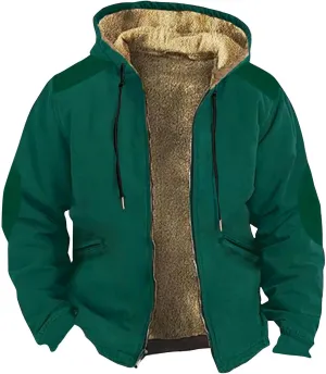 GOFULY Mens Jackets Winter Sherpa With Hood Heavyweight Coats Fuzzy Fleece Full Zip Graphic Hoodies Fall Clothes Trendy