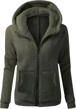 GOFULY Oversized Hoodie For Women Zip Up Casual Fall Winter Coats Plus Size Trendy Sharpa Fleece Jacket With Pocket Clothes