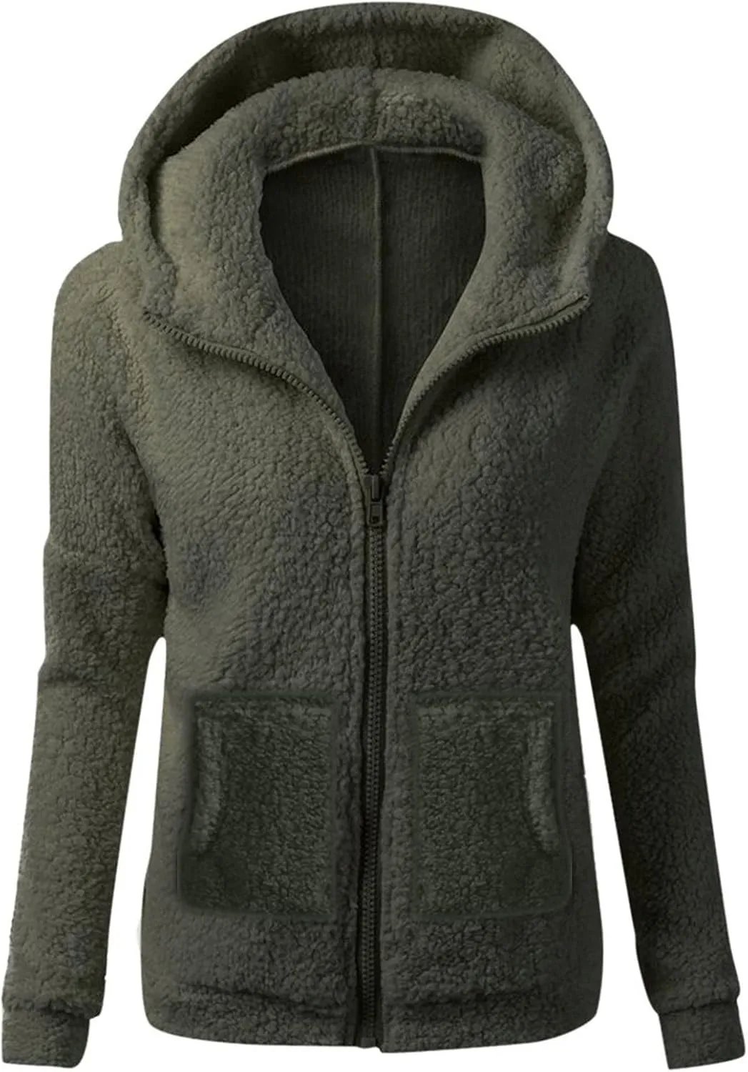 GOFULY Oversized Hoodie For Women Zip Up Casual Fall Winter Coats Plus Size Trendy Sharpa Fleece Jacket With Pocket Clothes