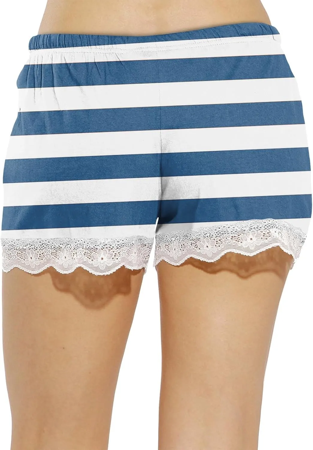GOFULY Pajama Shorts Women Soft Plaid Summer Lace Lounge Sleep Pj Bottoms Baggy Drawstring Elastic Waist Casual Shorts 2025