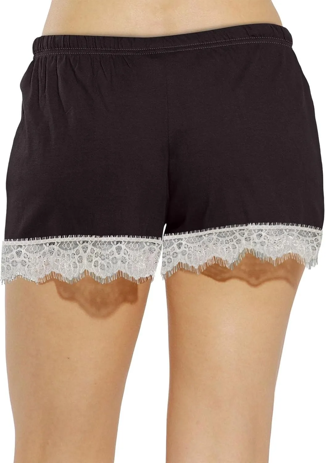 GOFULY Pajama Shorts Women Soft Plaid Summer Lace Lounge Sleep Pj Bottoms Baggy Drawstring Elastic Waist Casual Shorts 2025